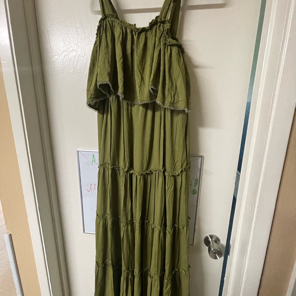 Karen Millen Sage Green Maxi Dress
